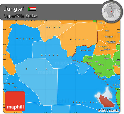 Political Shades Simple Map of Junglei