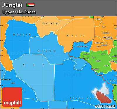 Political Shades Simple Map of Junglei