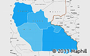 Political Shades Simple Map of Junglei, single color outside, borders and labels