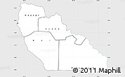 Silver Style Simple Map of Junglei, single color outside