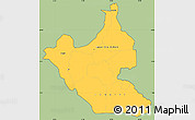 Savanna Style Simple Map of Upper Nile, cropped outside