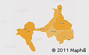 Political Shades 3D Map of Upper Nile (Sobat), cropped outside