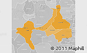 Political Shades 3D Map of Upper Nile (Sobat), lighten, desaturated