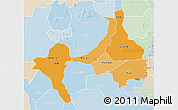 Political Shades 3D Map of Upper Nile (Sobat), lighten
