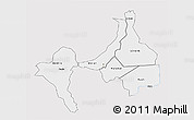 Silver Style 3D Map of Upper Nile (Sobat), single color outside