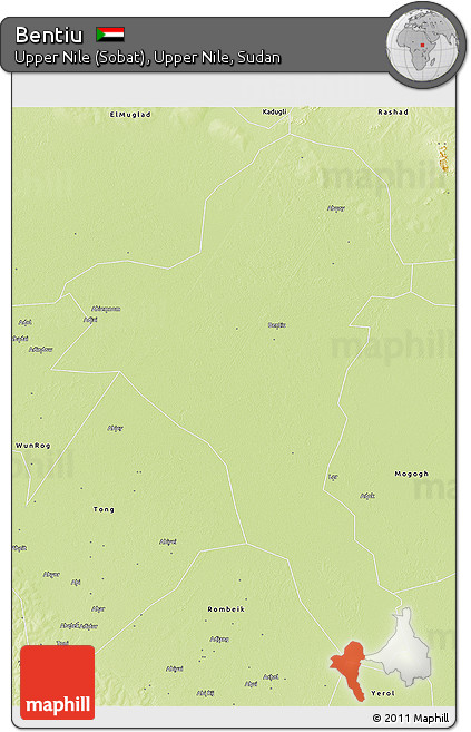 Physical 3D Map of Bentiu