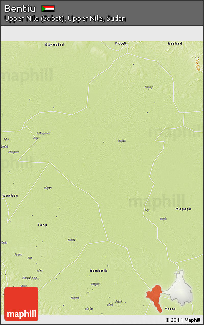 Physical 3D Map of Bentiu