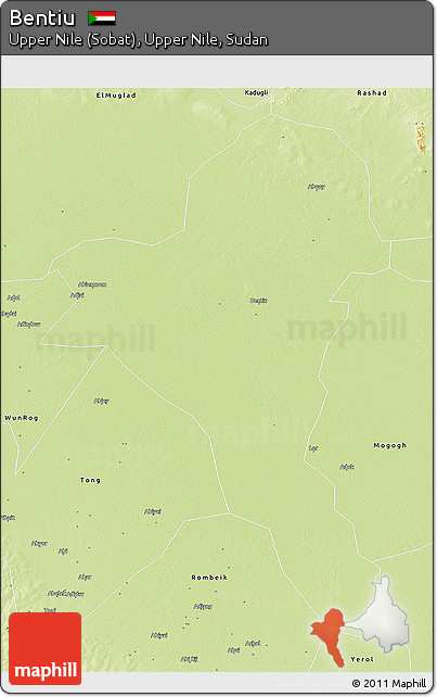 Physical 3D Map of Bentiu