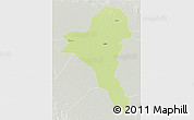Physical 3D Map of Bentiu, lighten, semi-desaturated