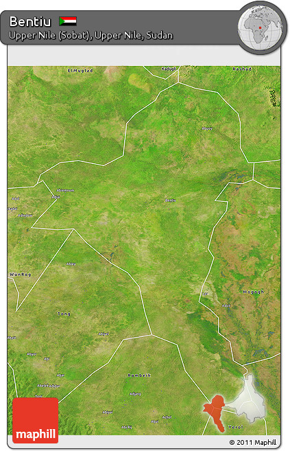 Satellite 3D Map of Bentiu
