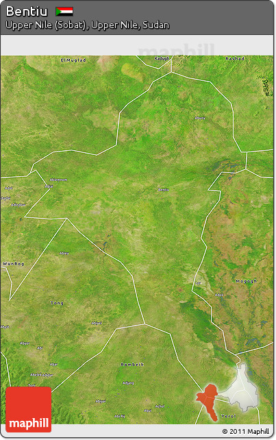 Satellite 3D Map of Bentiu