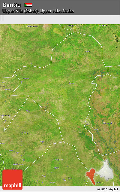 Satellite 3D Map of Bentiu
