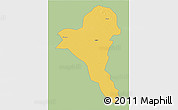 Savanna Style 3D Map of Bentiu, single color outside