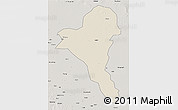 Shaded Relief 3D Map of Bentiu, semi-desaturated