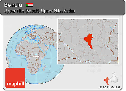 Gray Location Map of Bentiu