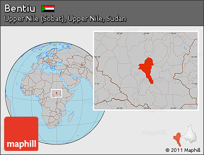 Gray Location Map of Bentiu