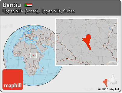 Gray Location Map of Bentiu