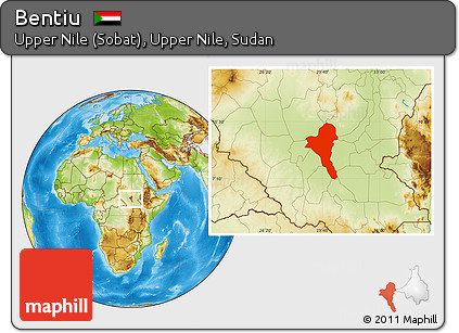 Physical Location Map of Bentiu