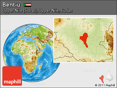 Physical Location Map of Bentiu