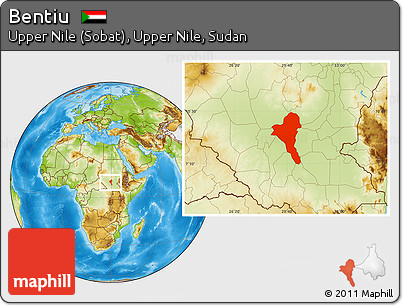 Physical Location Map of Bentiu