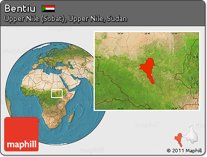 Satellite Location Map of Bentiu