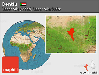 Satellite Location Map of Bentiu