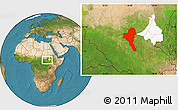 Satellite Location Map of Bentiu, highlighted parent region