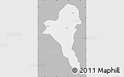 Gray Map of Bentiu, single color outside