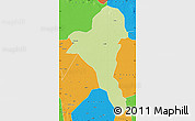 Physical Map of Bentiu, political outside