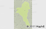 Physical Map of Bentiu, semi-desaturated
