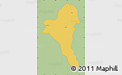 Savanna Style Map of Bentiu, single color outside