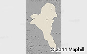 Shaded Relief Map of Bentiu, darken, desaturated