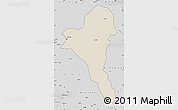 Shaded Relief Map of Bentiu, desaturated