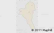 Shaded Relief Map of Bentiu, lighten, desaturated