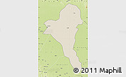 Shaded Relief Map of Bentiu, physical outside