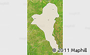 Shaded Relief Map of Bentiu, satellite outside