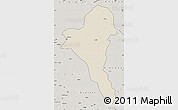 Shaded Relief Map of Bentiu, semi-desaturated