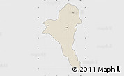 Shaded Relief Map of Bentiu, single color outside