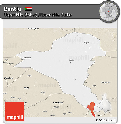 Classic Style Panoramic Map of Bentiu