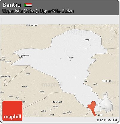 Classic Style Panoramic Map of Bentiu