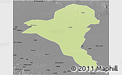 Physical Panoramic Map of Bentiu, darken, desaturated