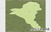 Physical Panoramic Map of Bentiu, darken
