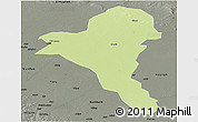 Physical Panoramic Map of Bentiu, darken, semi-desaturated