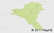 Physical Panoramic Map of Bentiu, single color outside