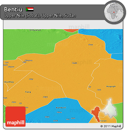 Political Panoramic Map of Bentiu