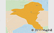 Political Panoramic Map of Bentiu, lighten