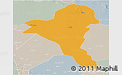 Political Panoramic Map of Bentiu, lighten, semi-desaturated