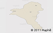 Shaded Relief Panoramic Map of Bentiu, cropped outside