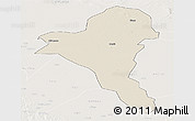 Shaded Relief Panoramic Map of Bentiu, lighten
