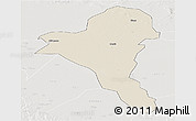 Shaded Relief Panoramic Map of Bentiu, lighten, semi-desaturated